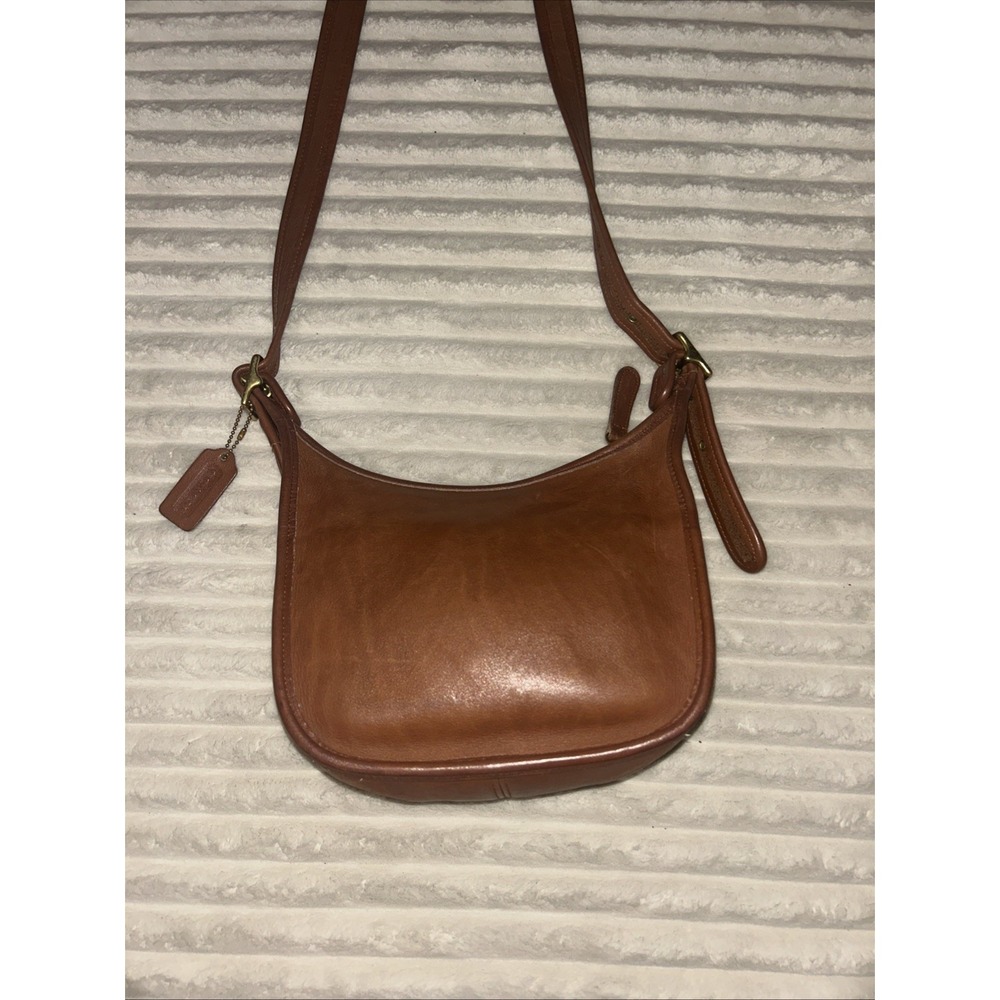 Coach VTG Janice's Legacy 9950 British Tan leather cross body bag USA Brown